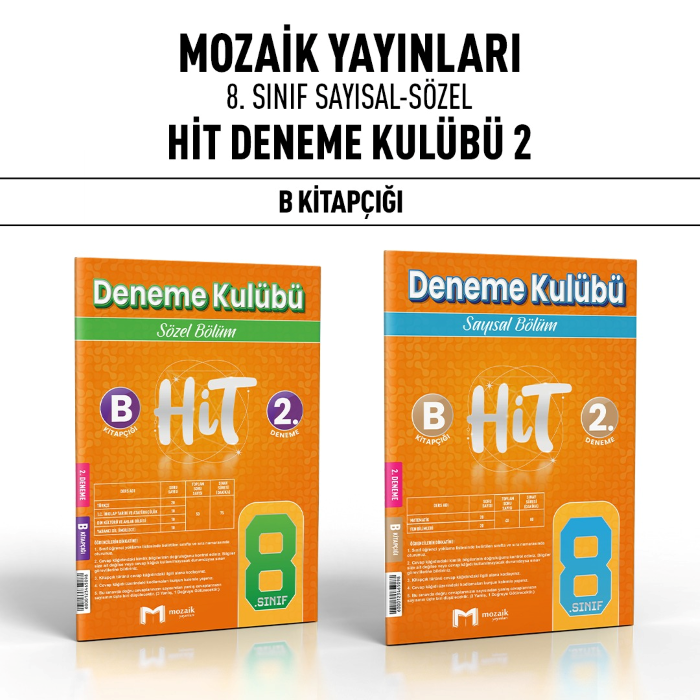MOZAİK 08.SINIF HIT DENEME KULÜBÜ SY/SZ 2-B -24-25